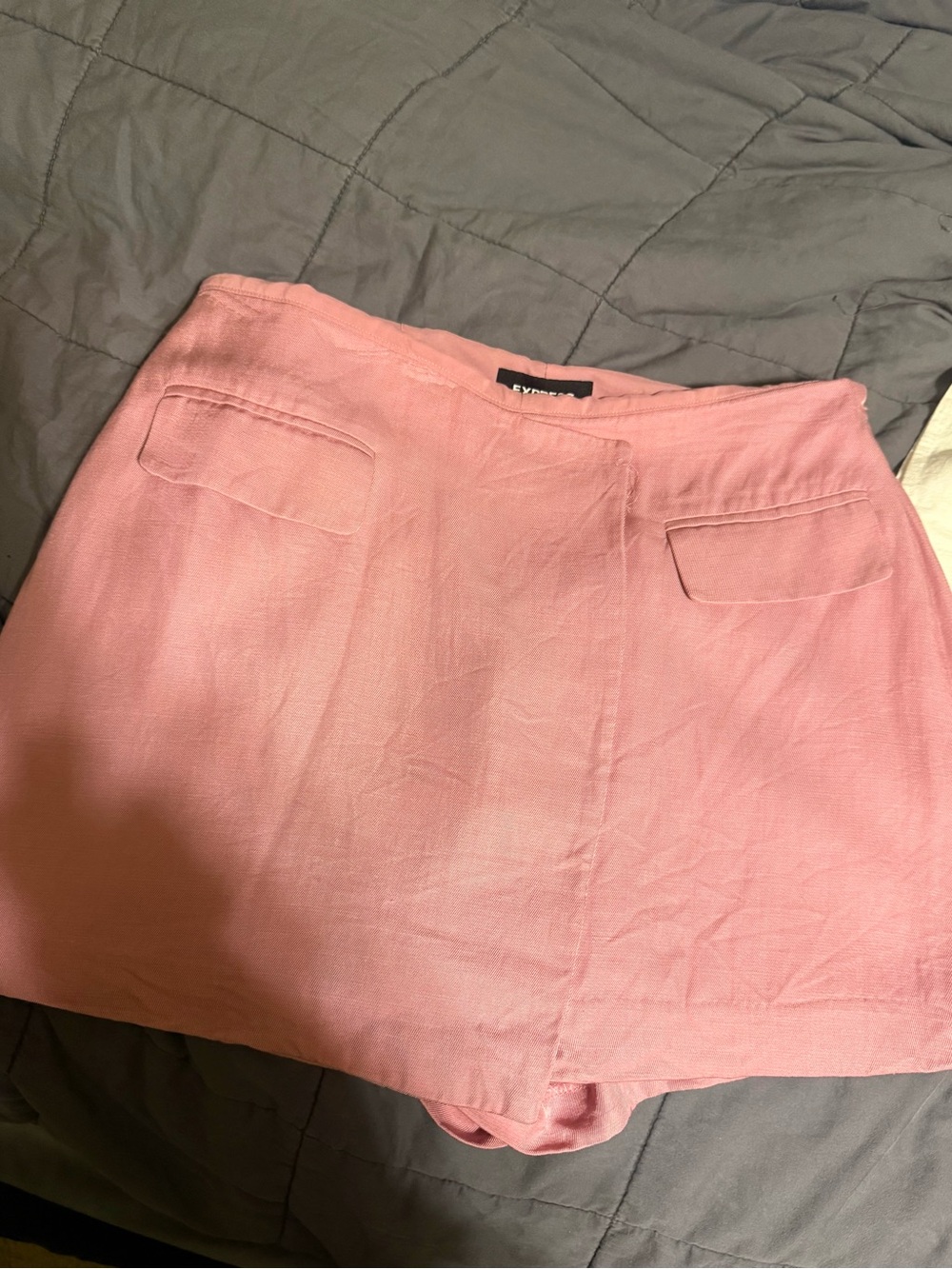 Express Pink Mini Skort with Front Flap Details